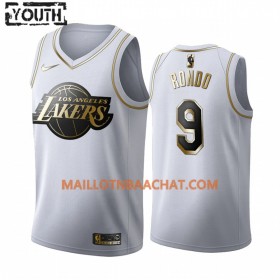 Maillot NBA Los Angeles Lakers Rajon Rondo 9 Nike 2019-20 Blanc Golden Edition Swingman - Enfant